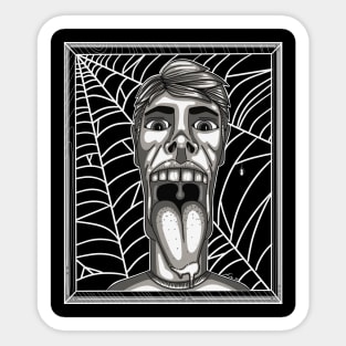 Spider Web Screaming Face Sticker